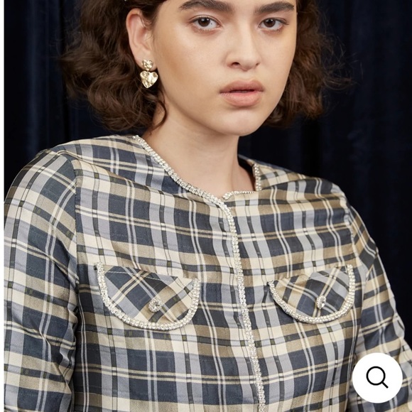 NEW Sister Jane DREAM Cosmic Check Cropped Jacket - Picture 3 of 8